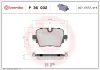 Bremsbelagsatz, Scheibenbremse Hinterachse BREMBO P 36 032