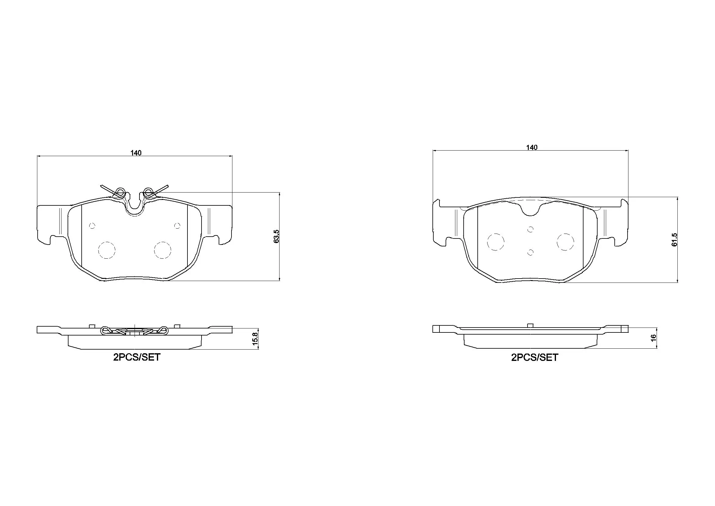 Bremsbelagsatz, Scheibenbremse BREMBO P 36 039 Bild Bremsbelagsatz, Scheibenbremse BREMBO P 36 039