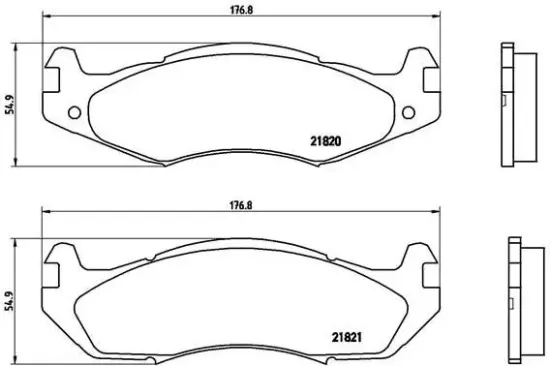 Bremsbelagsatz, Scheibenbremse Vorderachse BREMBO P 37 001 Bild Bremsbelagsatz, Scheibenbremse Vorderachse BREMBO P 37 001