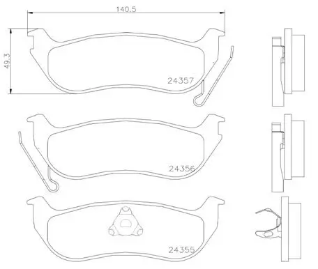 Bremsbelagsatz, Scheibenbremse Hinterachse BREMBO P 37 009 Bild Bremsbelagsatz, Scheibenbremse Hinterachse BREMBO P 37 009