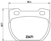 Bremsbelagsatz, Scheibenbremse Hinterachse BREMBO P 44 006