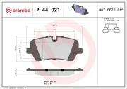 Bremsbelagsatz, Scheibenbremse BREMBO P 44 021