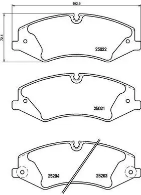 Bremsbelagsatz, Scheibenbremse BREMBO P 44 022