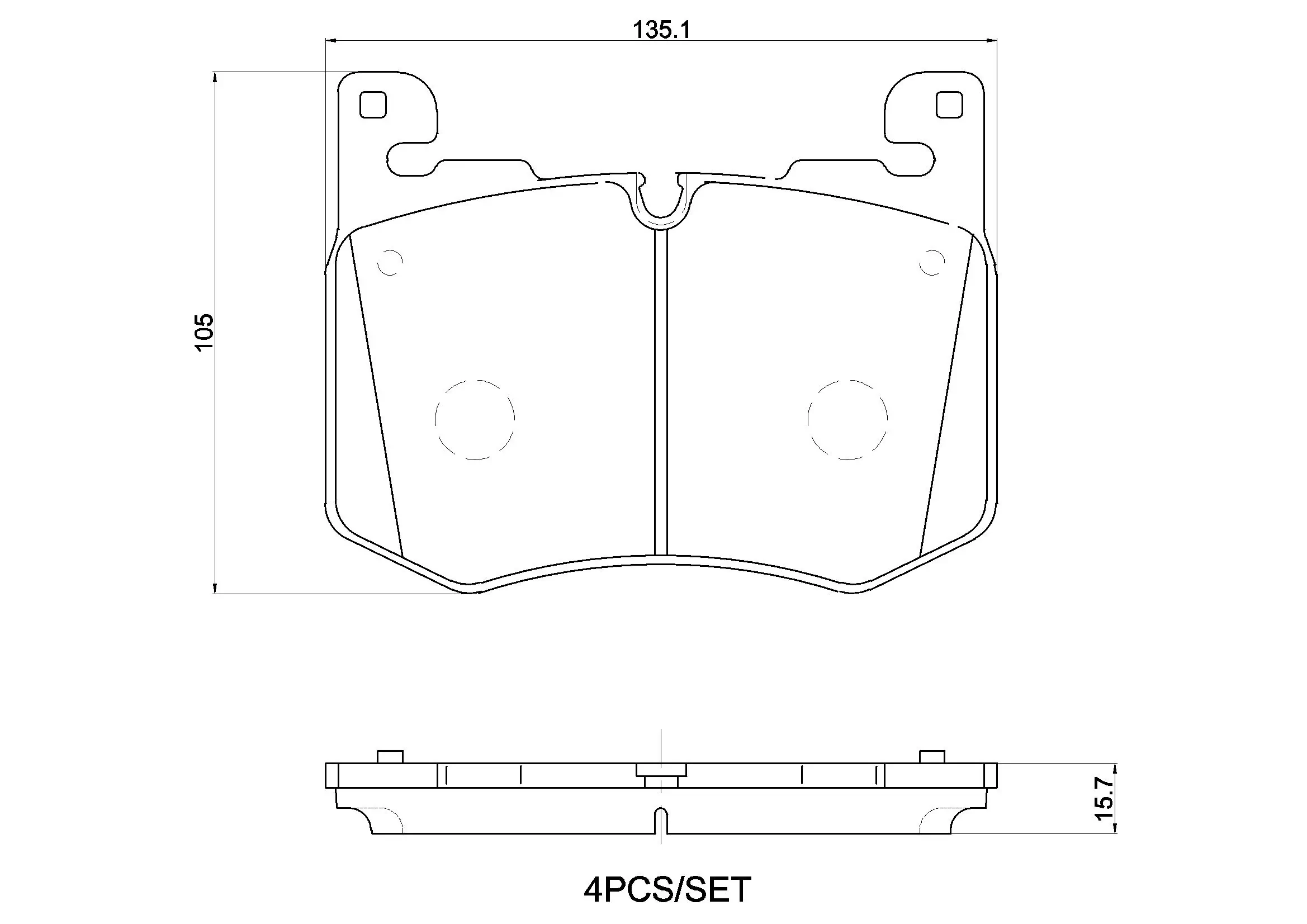 Bremsbelagsatz, Scheibenbremse BREMBO P 44 030