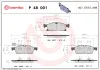 Bremsbelagsatz, Scheibenbremse Vorderachse BREMBO P 48 001 Bild Bremsbelagsatz, Scheibenbremse Vorderachse BREMBO P 48 001