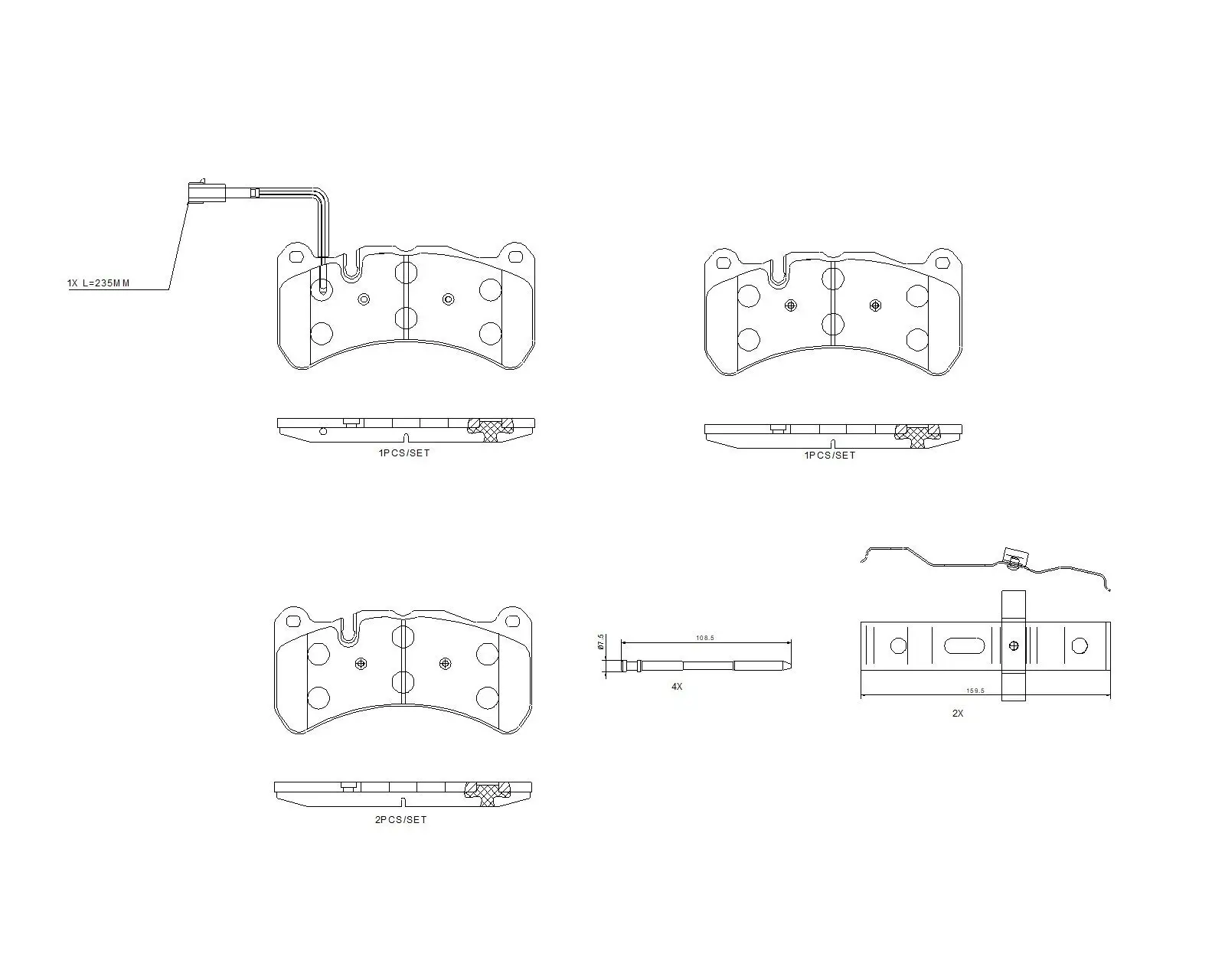 Bremsbelagsatz, Scheibenbremse Vorderachse BREMBO P 48 003