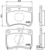 Bremsbelagsatz, Scheibenbremse Vorderachse BREMBO P 49 013