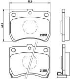 Bremsbelagsatz, Scheibenbremse Vorderachse BREMBO P 49 013