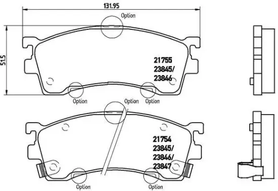 Bremsbelagsatz, Scheibenbremse Vorderachse BREMBO P 49 023 Bild Bremsbelagsatz, Scheibenbremse Vorderachse BREMBO P 49 023