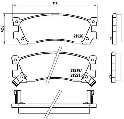 Bremsbelagsatz, Scheibenbremse BREMBO P 49 025