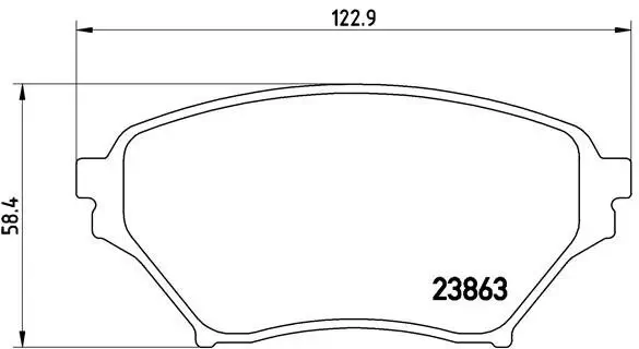 Bremsbelagsatz, Scheibenbremse BREMBO P 49 029