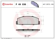 Bremsbelagsatz, Scheibenbremse BREMBO P 49 036