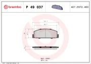 Bremsbelagsatz, Scheibenbremse BREMBO P 49 037