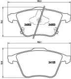 Bremsbelagsatz, Scheibenbremse Vorderachse BREMBO P 49 038