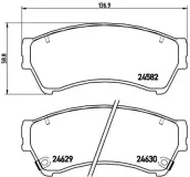 Bremsbelagsatz, Scheibenbremse BREMBO P 49 039