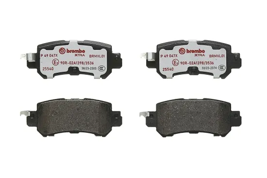 Bremsbelagsatz, Scheibenbremse Hinterachse BREMBO P 49 047X Bild Bremsbelagsatz, Scheibenbremse Hinterachse BREMBO P 49 047X