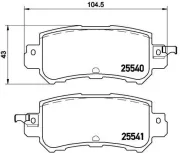 Bremsbelagsatz, Scheibenbremse BREMBO P 49 047