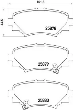 Bremsbelagsatz, Scheibenbremse Hinterachse BREMBO P 49 049 Bild Bremsbelagsatz, Scheibenbremse Hinterachse BREMBO P 49 049