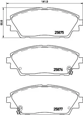 Bremsbelagsatz, Scheibenbremse BREMBO P 49 050