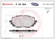 Bremsbelagsatz, Scheibenbremse Vorderachse BREMBO P 49 054