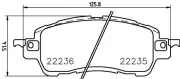 Bremsbelagsatz, Scheibenbremse BREMBO P 49 055