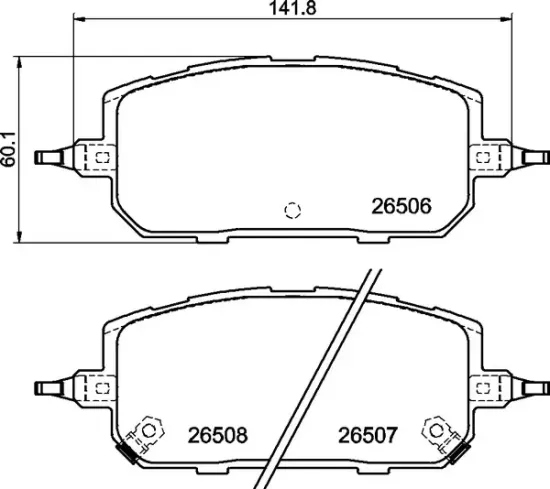 Bremsbelagsatz, Scheibenbremse Vorderachse BREMBO P 49 067 Bild Bremsbelagsatz, Scheibenbremse Vorderachse BREMBO P 49 067