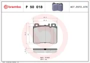 Bremsbelagsatz, Scheibenbremse BREMBO P 50 018