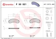 Bremsbelagsatz, Scheibenbremse BREMBO P 50 021