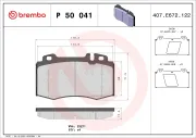 Bremsbelagsatz, Scheibenbremse BREMBO P 50 041