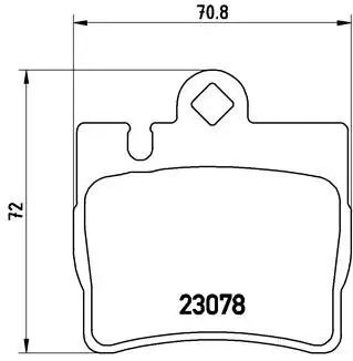 Bremsbelagsatz, Scheibenbremse Hinterachse BREMBO P 50 042