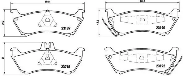 Bremsbelagsatz, Scheibenbremse BREMBO P 50 044