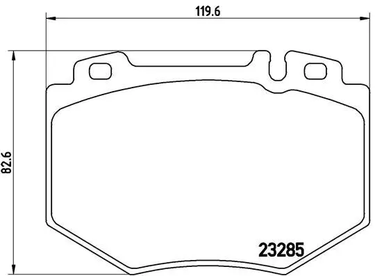 Bremsbelagsatz, Scheibenbremse Vorderachse BREMBO P 50 048