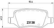 Bremsbelagsatz, Scheibenbremse Hinterachse BREMBO P 50 058