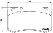 Bremsbelagsatz, Scheibenbremse BREMBO P 50 061