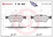 Bremsbelagsatz, Scheibenbremse BREMBO P 50 063