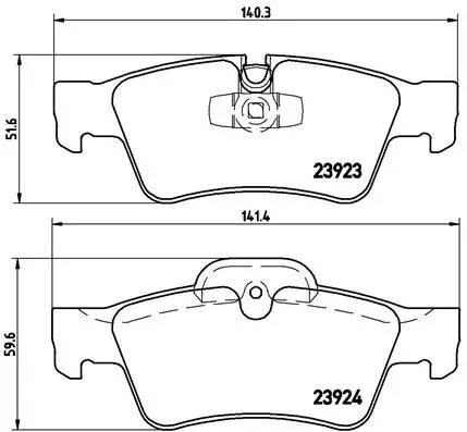 Bremsbelagsatz, Scheibenbremse Hinterachse BREMBO P 50 064 Bild Bremsbelagsatz, Scheibenbremse Hinterachse BREMBO P 50 064