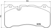 Bremsbelagsatz, Scheibenbremse Vorderachse BREMBO P 50 078