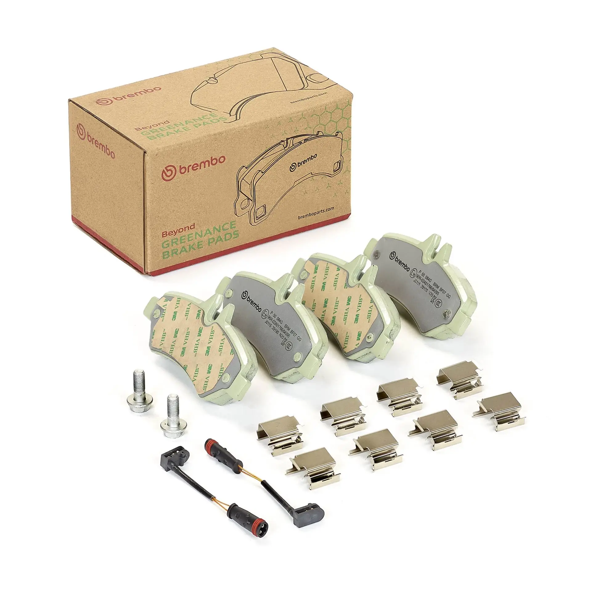 Bremsbelagsatz, Scheibenbremse Hinterachse BREMBO P 50 084G