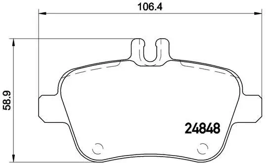 Bremsbelagsatz, Scheibenbremse Hinterachse BREMBO P 50 091X Bild Bremsbelagsatz, Scheibenbremse Hinterachse BREMBO P 50 091X