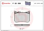 Bremsbelagsatz, Scheibenbremse BREMBO P 50 095