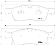 Bremsbelagsatz, Scheibenbremse Vorderachse BREMBO P 50 108
