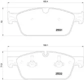 Bremsbelagsatz, Scheibenbremse Vorderachse BREMBO P 50 112
