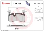 Bremsbelagsatz, Scheibenbremse BREMBO P 50 113