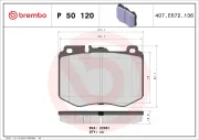 Bremsbelagsatz, Scheibenbremse BREMBO P 50 120