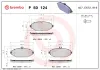 Bremsbelagsatz, Scheibenbremse Vorderachse BREMBO P 50 124
