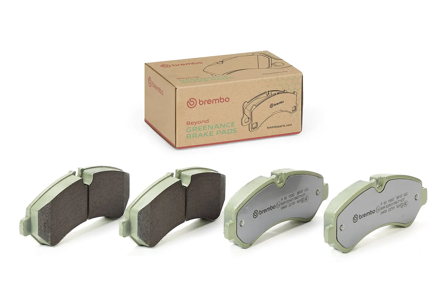 Bremsbelagsatz, Scheibenbremse Hinterachse BREMBO P 50 150G
