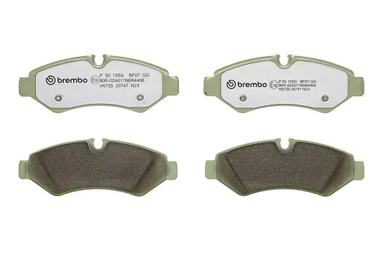 Bremsbelagsatz, Scheibenbremse Hinterachse BREMBO P 50 155G Bild Bremsbelagsatz, Scheibenbremse Hinterachse BREMBO P 50 155G