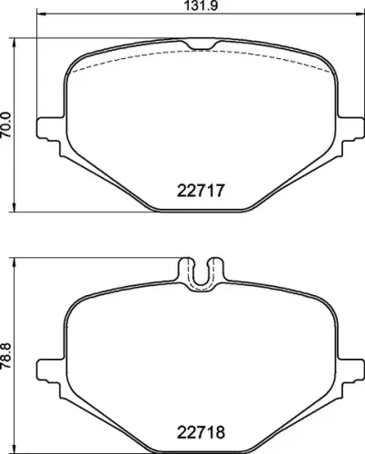Bremsbelagsatz, Scheibenbremse Hinterachse BREMBO P 50 167 Bild Bremsbelagsatz, Scheibenbremse Hinterachse BREMBO P 50 167