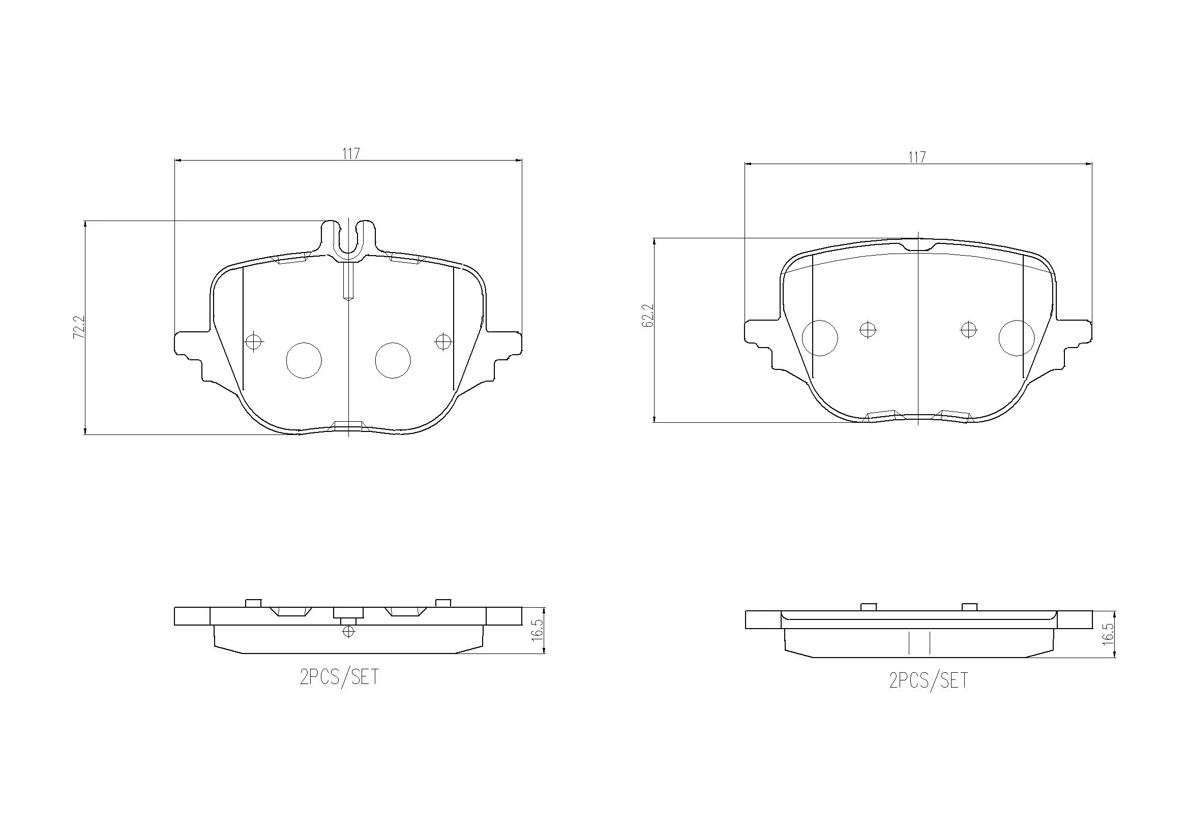 Bremsbelagsatz, Scheibenbremse BREMBO P 50 169