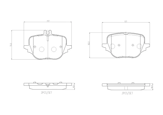 Bremsbelagsatz, Scheibenbremse BREMBO P 50 169 Bild Bremsbelagsatz, Scheibenbremse BREMBO P 50 169